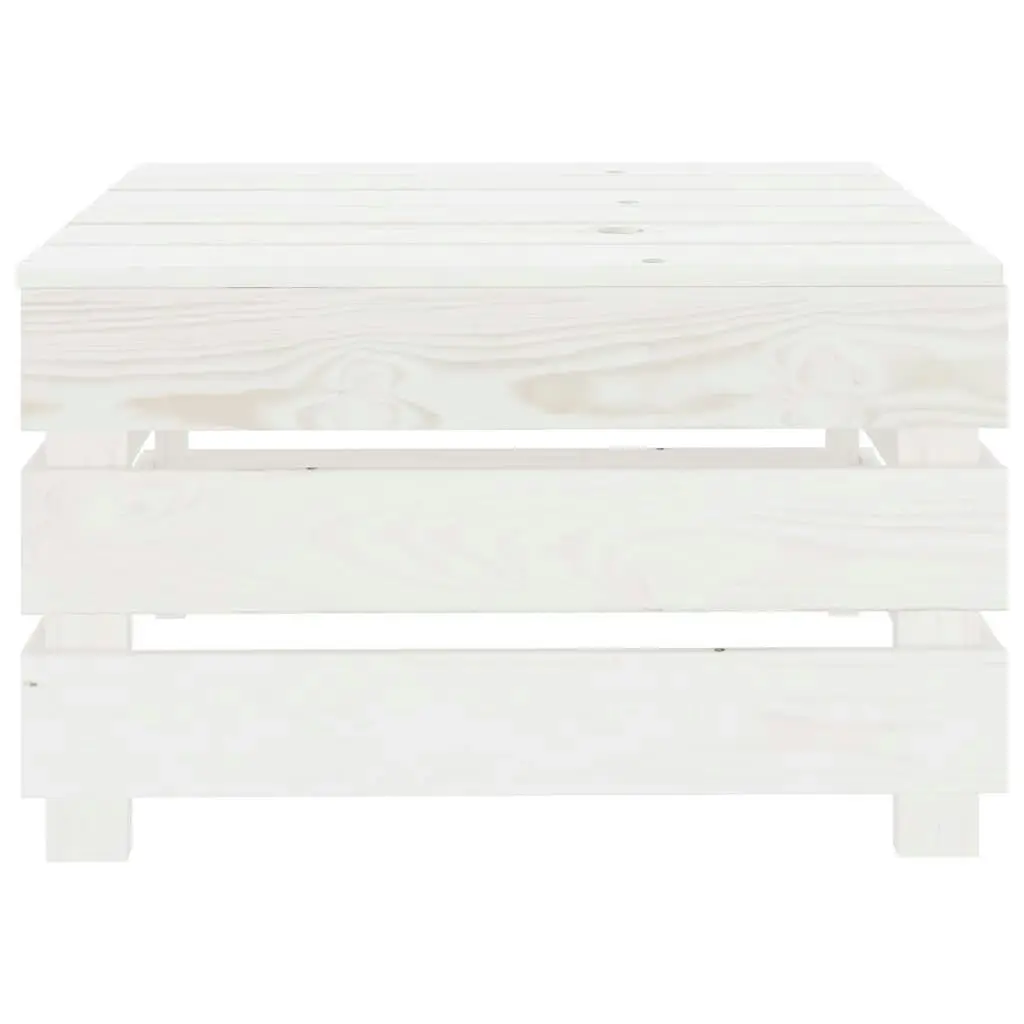 Garden Pallet Table White Wood 313581