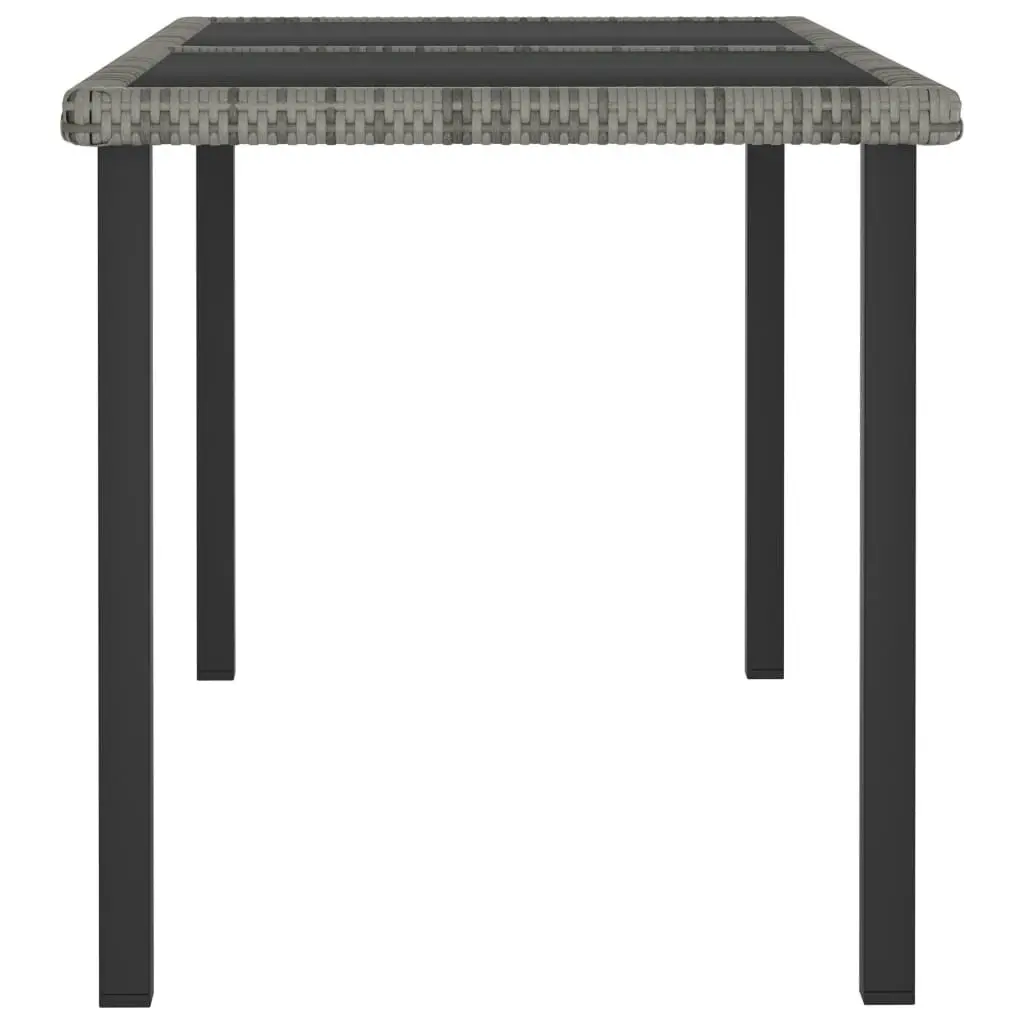 Garden Dining Table Grey 140x70x73 cm Poly Rattan 315118