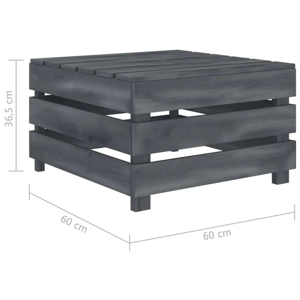 Garden Pallet Table Grey Wood 313586