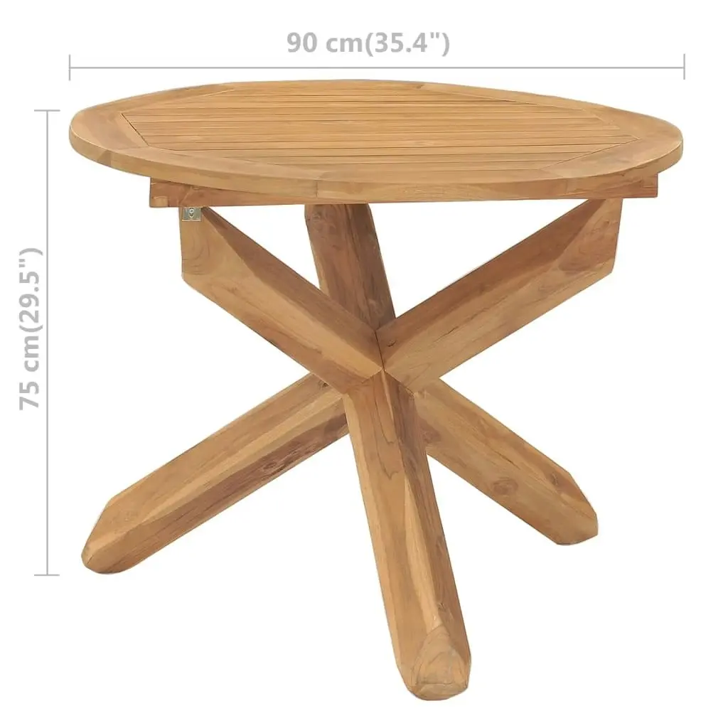 Garden Dining Table ?0x75 cm Solid Wood Teak 316168