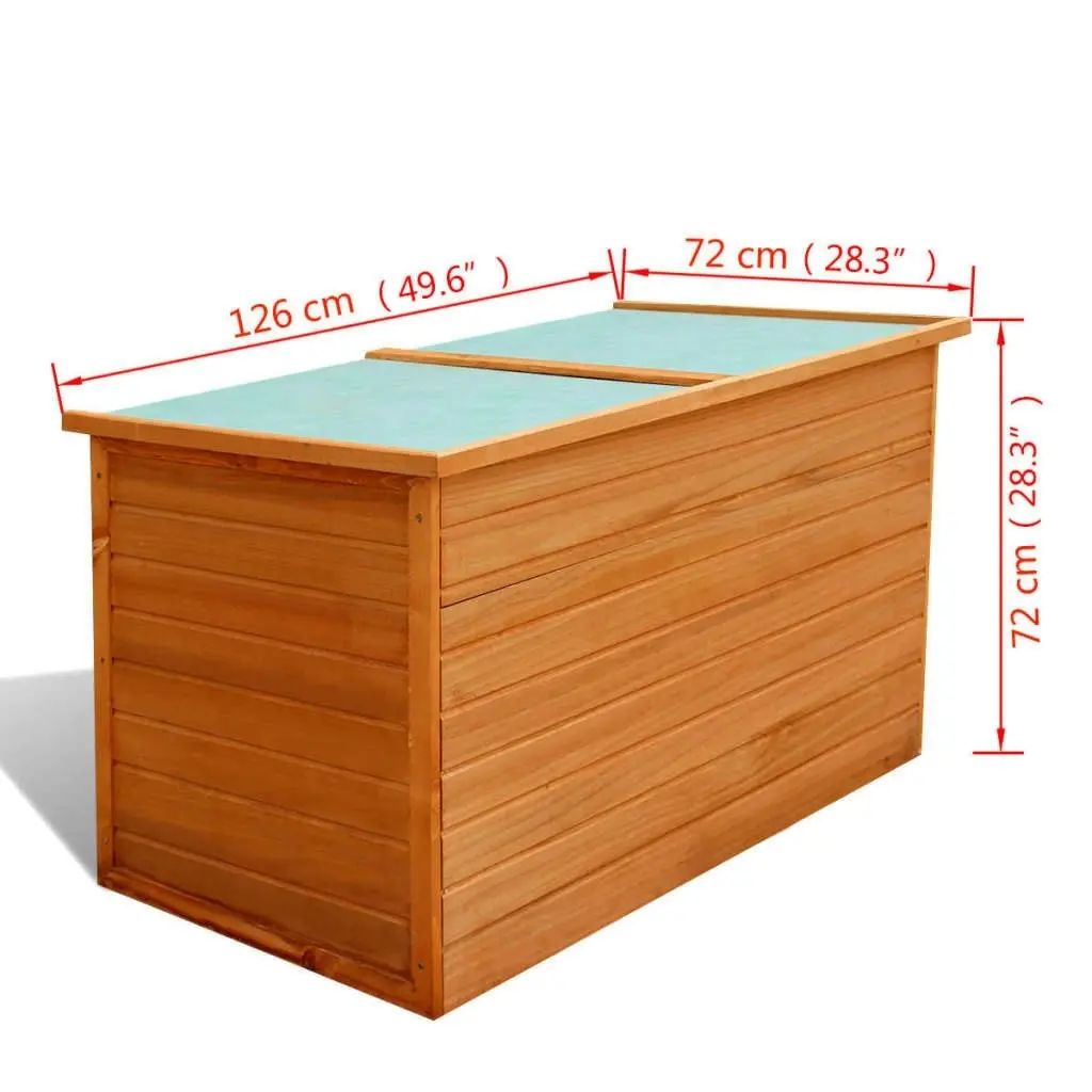 Garden Storage Box 126x72x72 cm Wood 42702