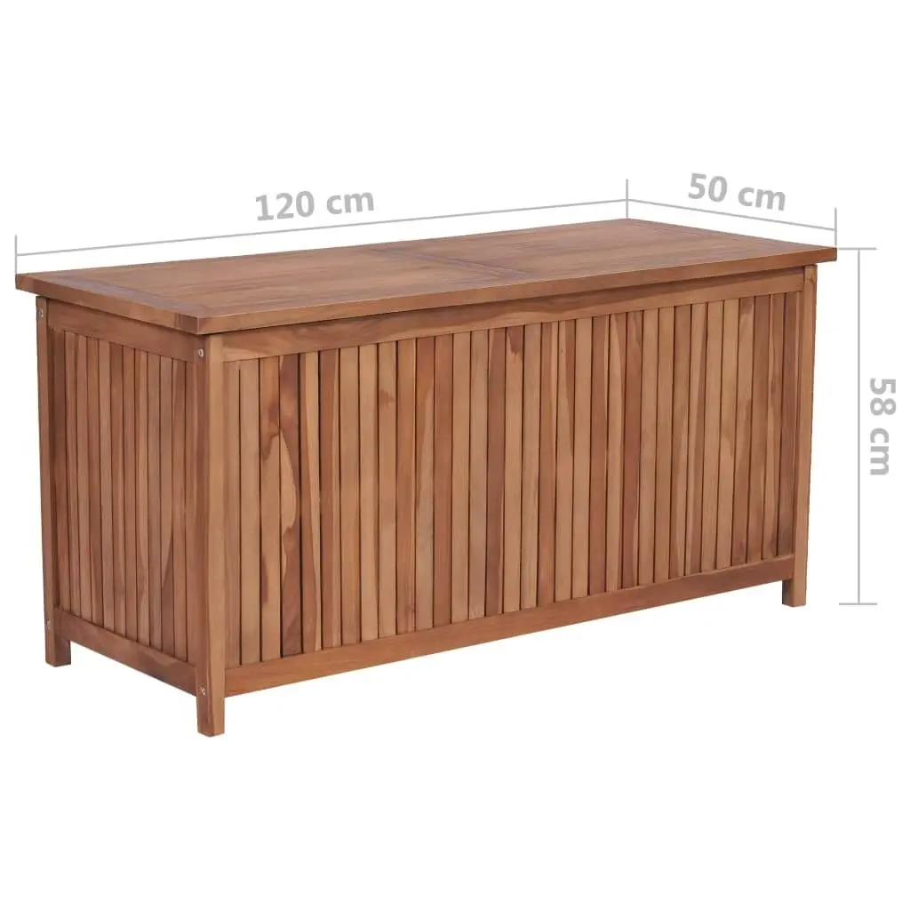 Garden Storage Box 120x50x58 cm Solid Teak Wood 44669