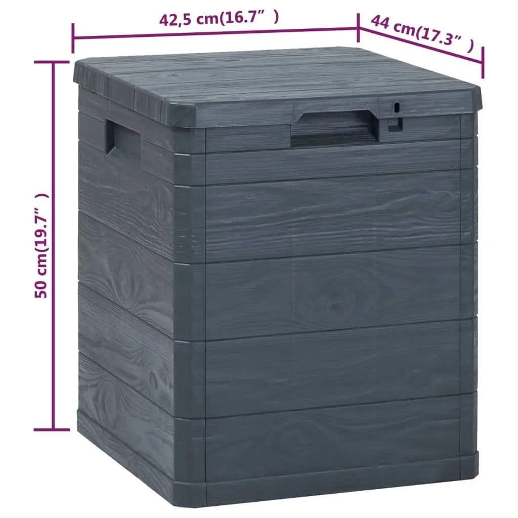 Garden Storage Box 90 L Anthracite 45684