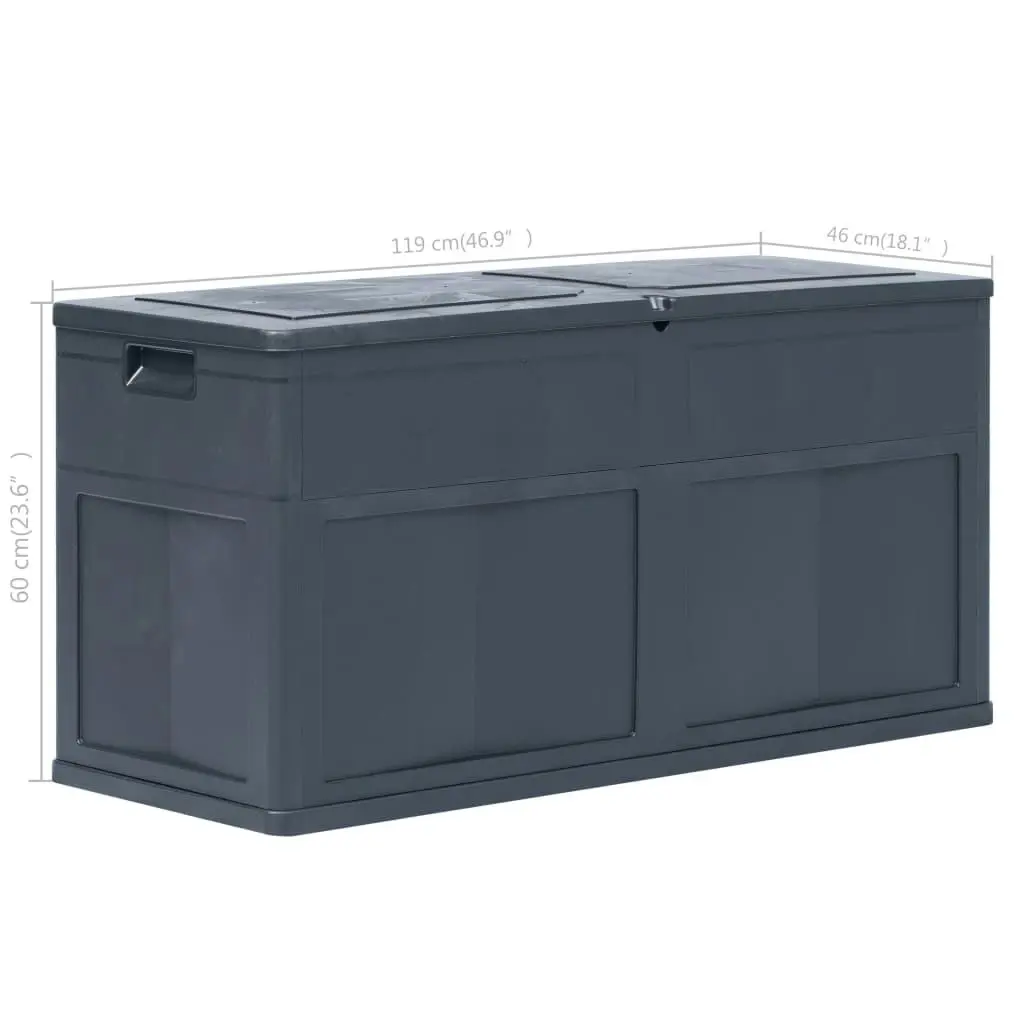 Garden Storage Box 320 L Black 45688