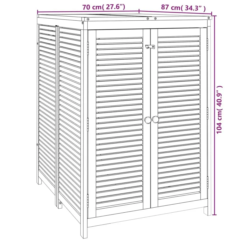 Garden Storage Box 70x87x104 cm Solid Wood Acacia 360029