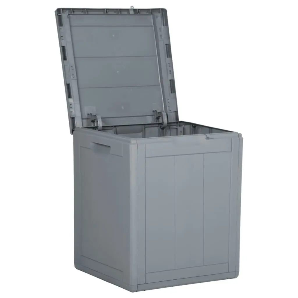 Garden Storage Box 90L Grey PP Rattan 151233