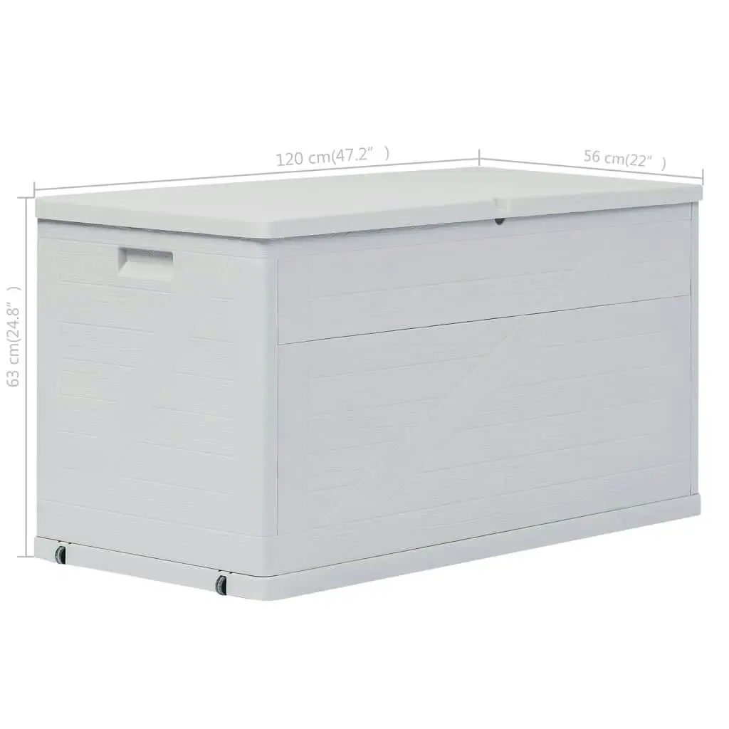 Garden Storage Box 420 L Light Grey 45691