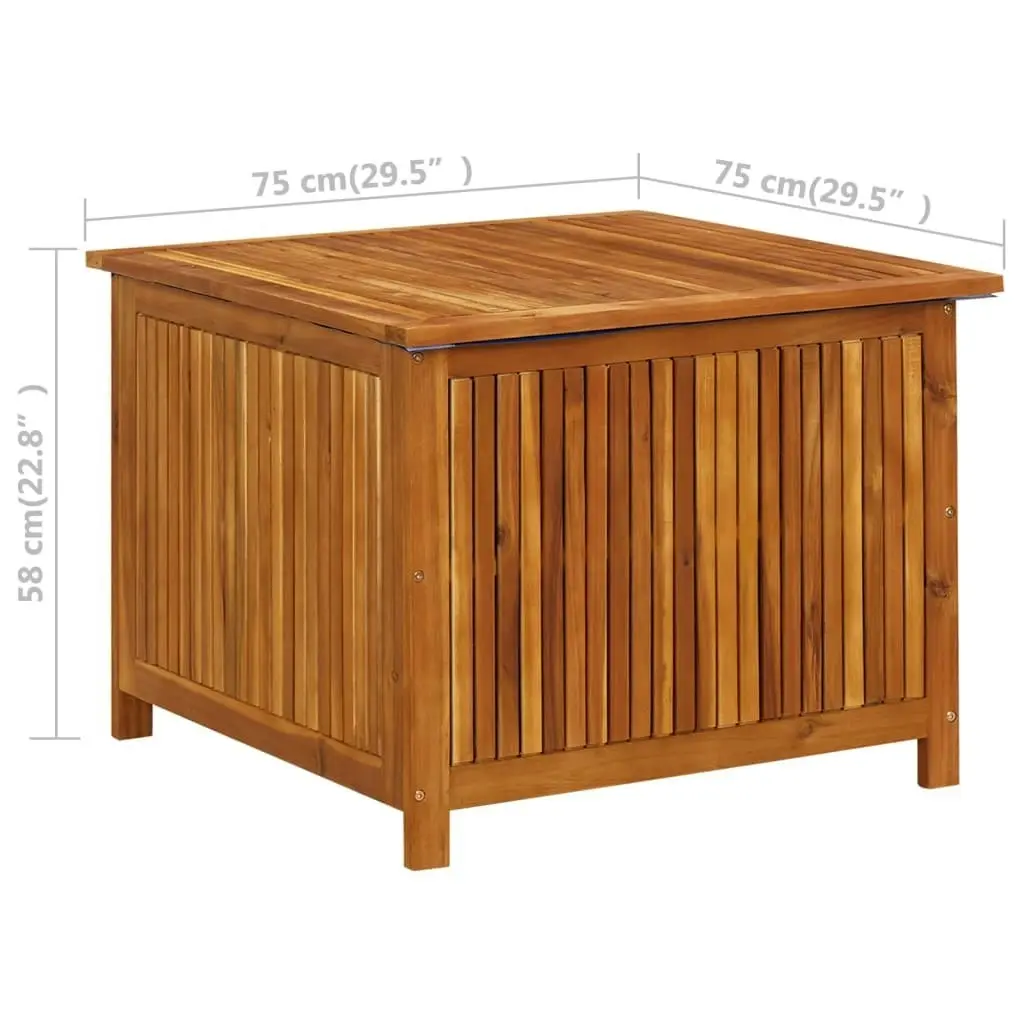 Garden Storage Box 75x75x58 cm Solid Wood Acacia 316498