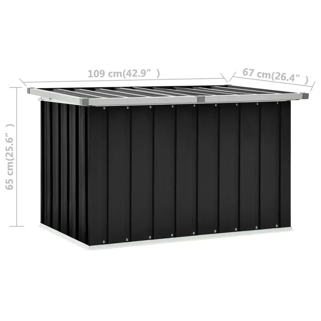 Garden Storage Box Anthracite 109x67x65 cm 46259