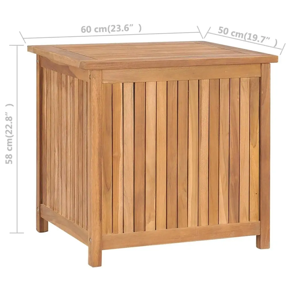 Garden Storage Box 60x50x58 cm Solid Teak Wood 315379