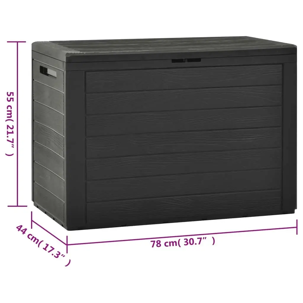 Garden Storage Box Anthracite 78x44x55 cm 49444