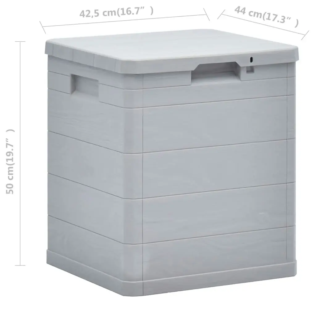 Garden Storage Box 90 L Light Grey 45683