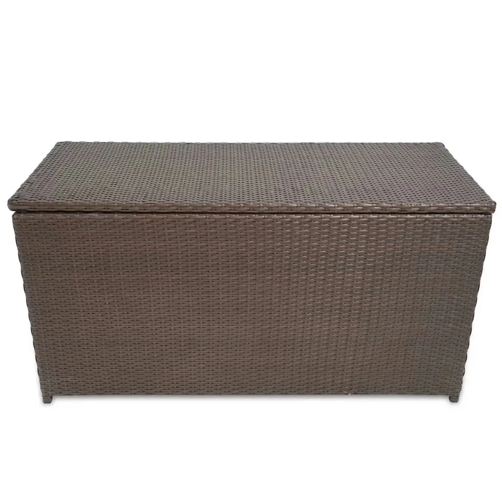 Garden Storage Box Brown 120x50x60 cm Poly Rattan 42499