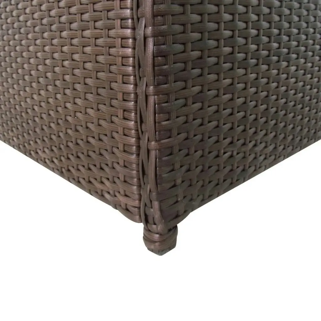 Garden Storage Box Brown 120x50x60 cm Poly Rattan 42499