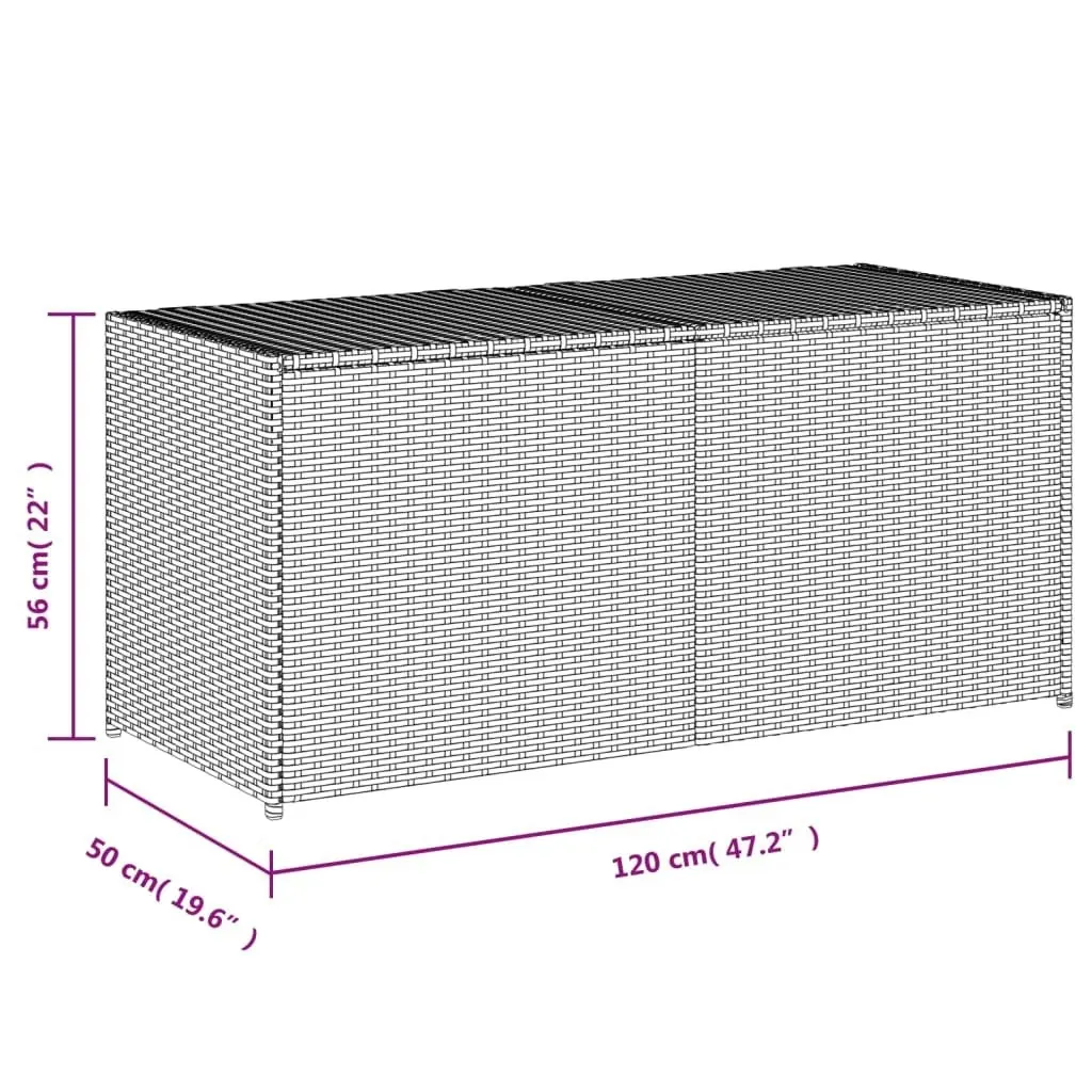 Garden Storage Box Black 283L Poly Rattan 365312