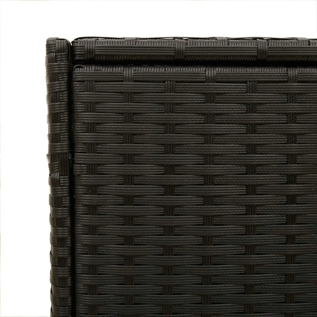 Garden Storage Box Black 283L Poly Rattan 365312