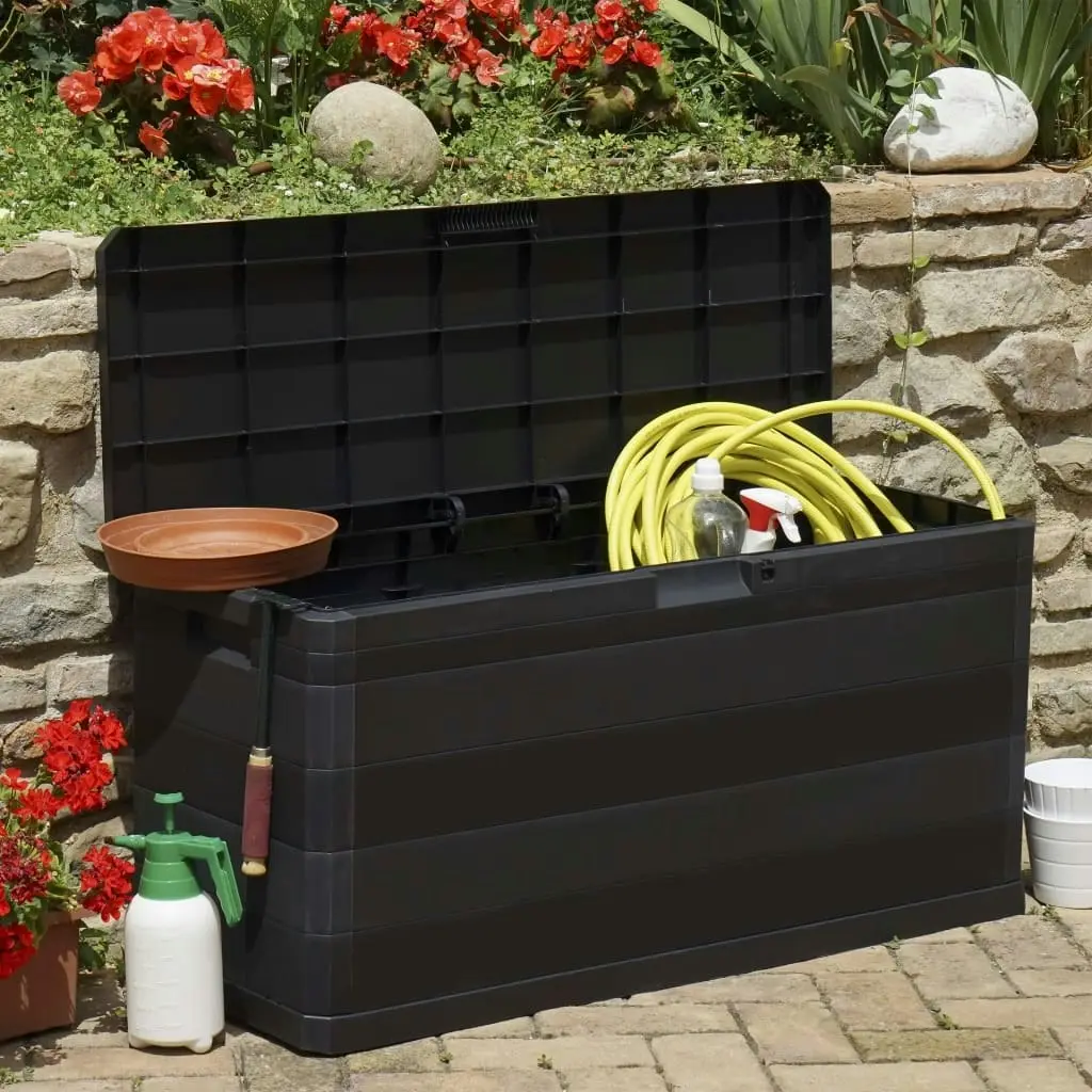 Garden Storage Box Black 117x45x56 cm 43708