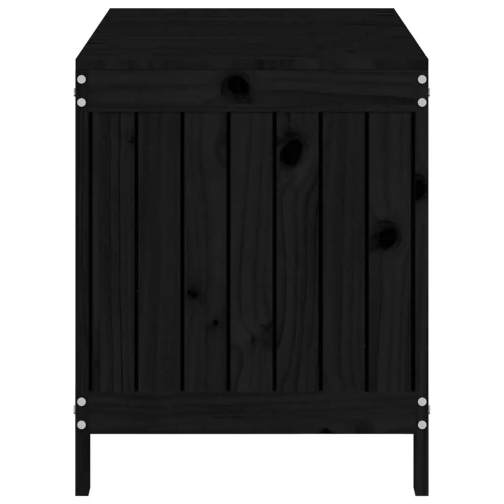 Garden Storage Box Black 115x49x60 cm Solid Wood Pine 823840