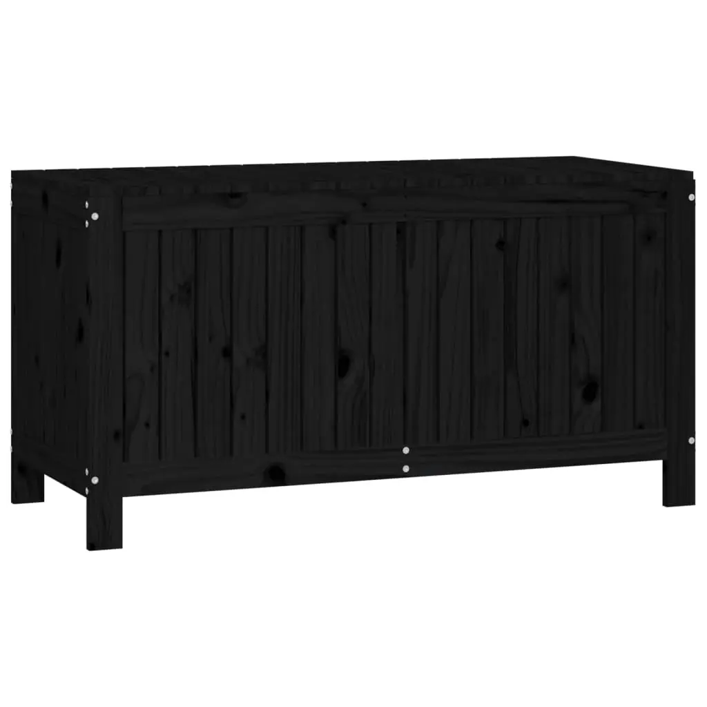 Garden Storage Box Black 115x49x60 cm Solid Wood Pine 823840