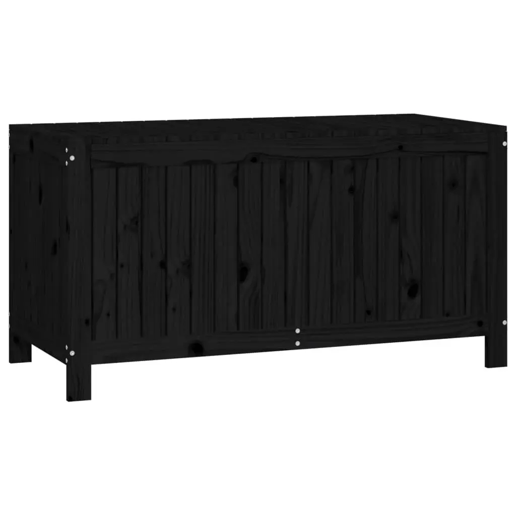 Garden Storage Box Black 121x55x64 cm Solid Wood Pine 823847