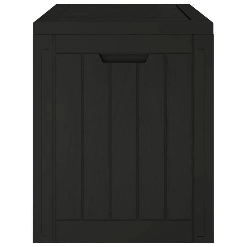 Garden Storage Box Black 55.5x43x53 cm Polypropylene 364164