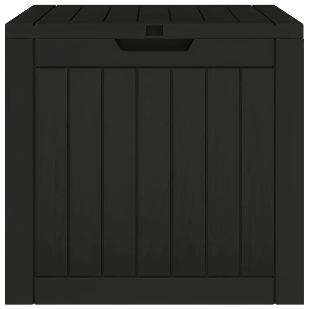 Garden Storage Box Black 55.5x43x53 cm Polypropylene 364164