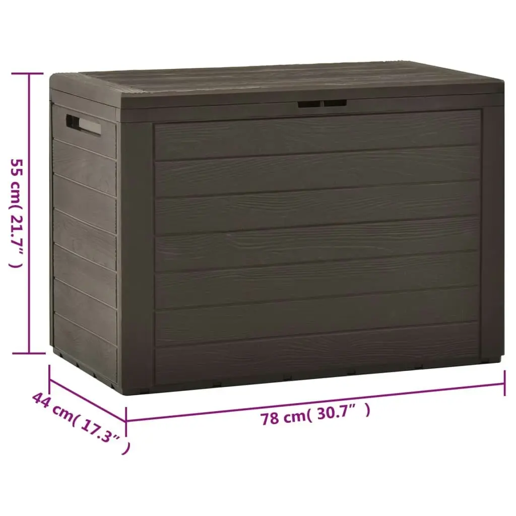 Garden Storage Box Brown 78x44x55 cm 49442