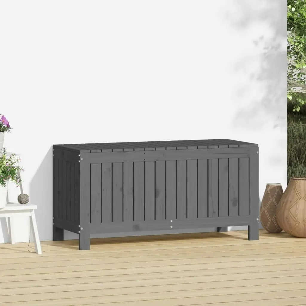 Garden Storage Box Grey 108x42.5x54 cm Solid Wood Pine 823831