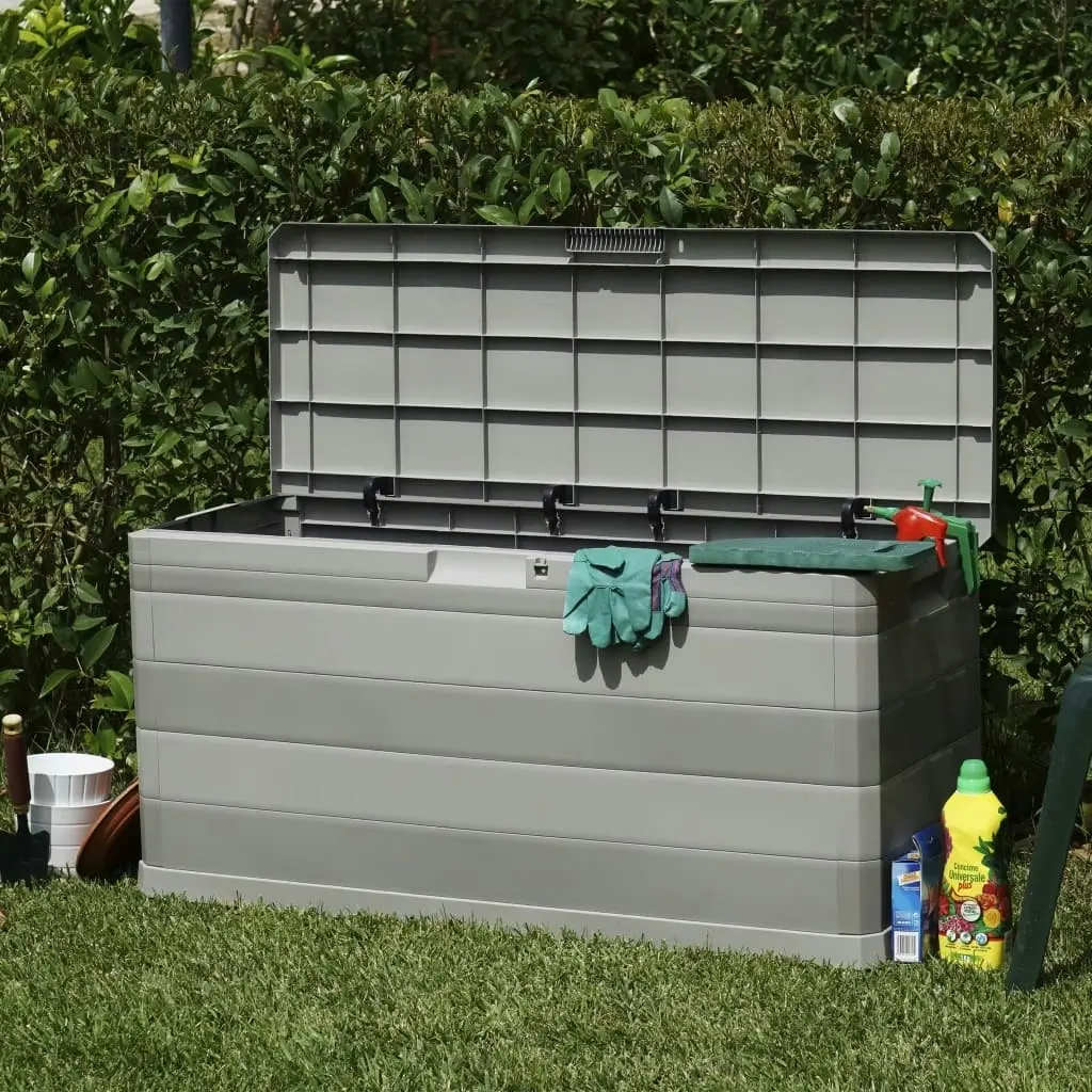 Garden Storage Box Grey 117x45x56 cm 43709