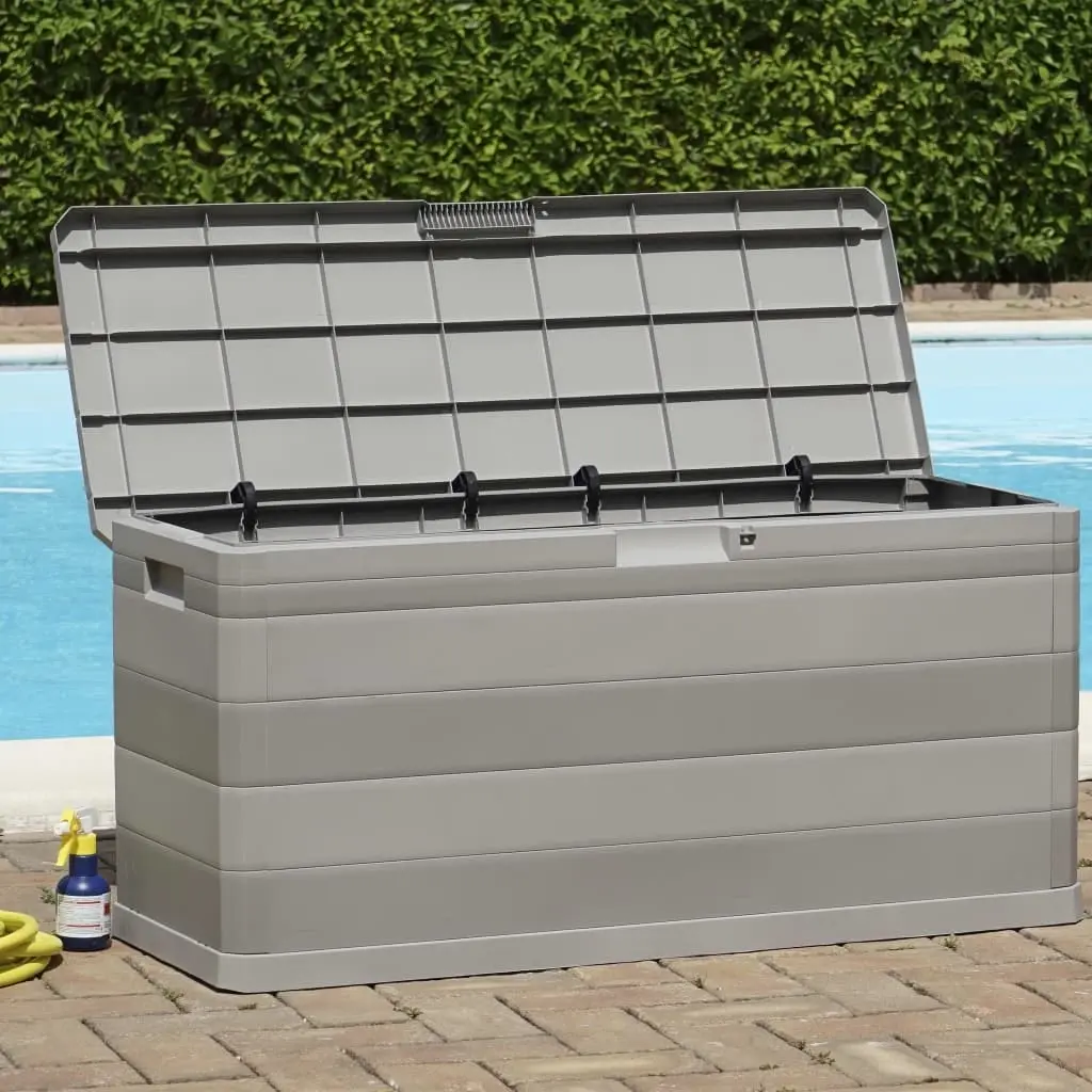 Garden Storage Box Grey 117x45x56 cm 43709