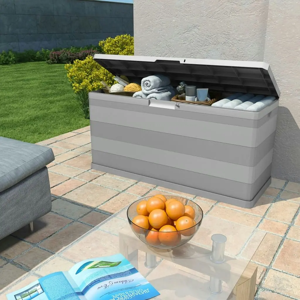 Garden Storage Box Grey 117x45x56 cm 43709