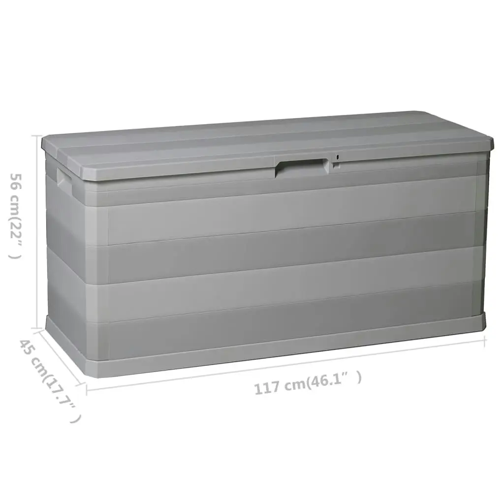 Garden Storage Box Grey 117x45x56 cm 43709