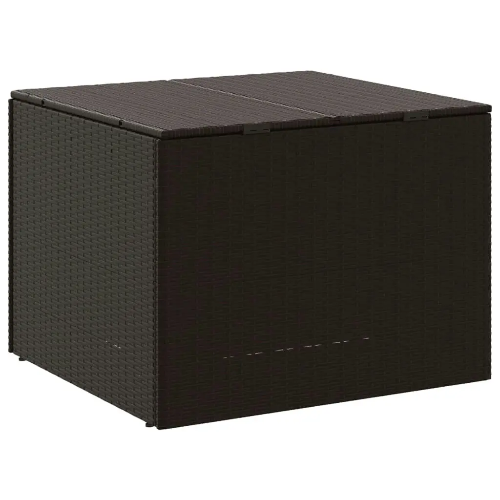 Garden Storage Box Brown 291L Poly Rattan 365337