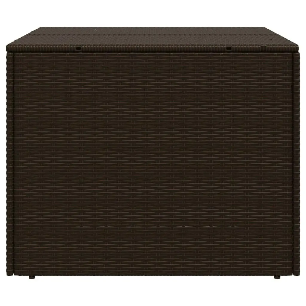 Garden Storage Box Brown 291L Poly Rattan 365337