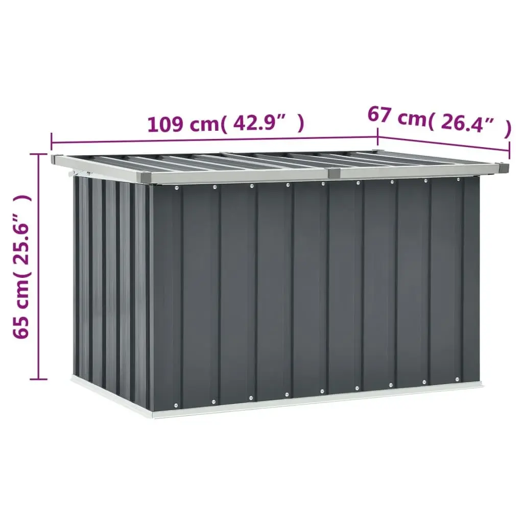 Garden Storage Box Grey 109x67x65 cm 46258