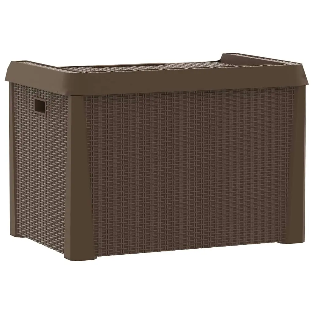 Garden Storage Box Brown 125 L PP 364210