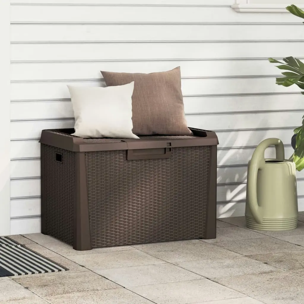 Garden Storage Box Brown 125 L PP 364210