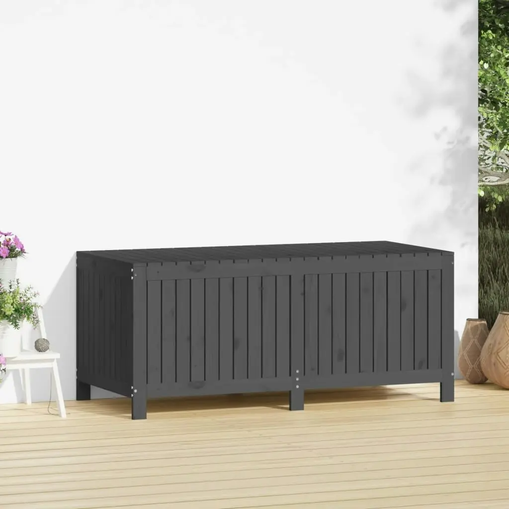 Garden Storage Box Grey 147x68x64 cm Solid Wood Pine 823852