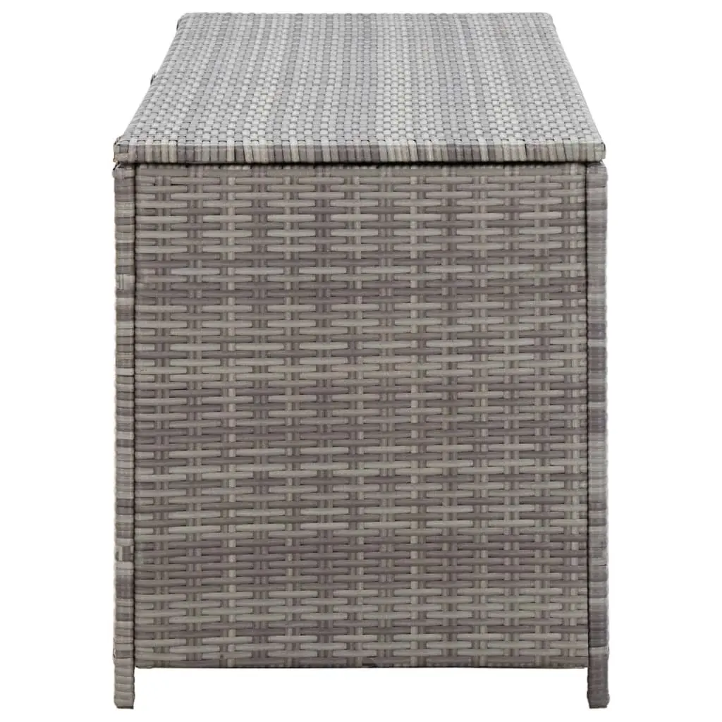 Garden Storage Box Grey 120x50x60 cm Poly Rattan 46460