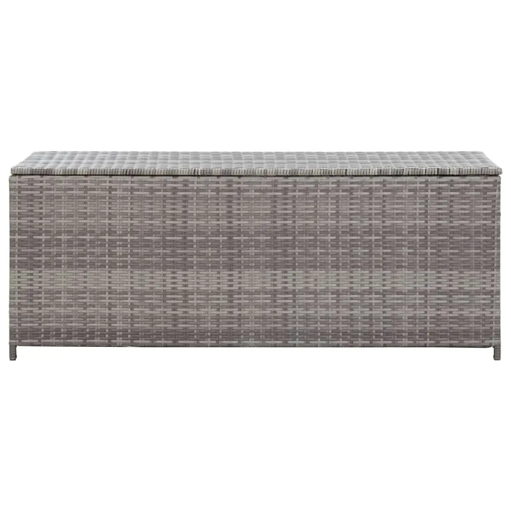 Garden Storage Box Grey 150x50x60 cm Poly Rattan 46462