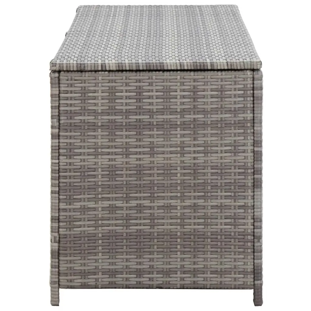 Garden Storage Box Grey 150x50x60 cm Poly Rattan 46462