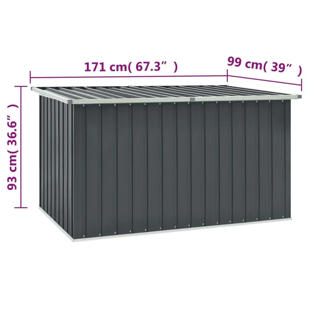 Garden Storage Box Grey 171x99x93 cm 46270