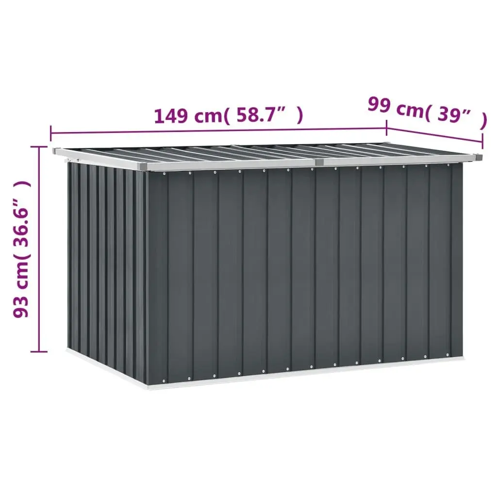 Garden Storage Box Grey 149x99x93 cm 46266