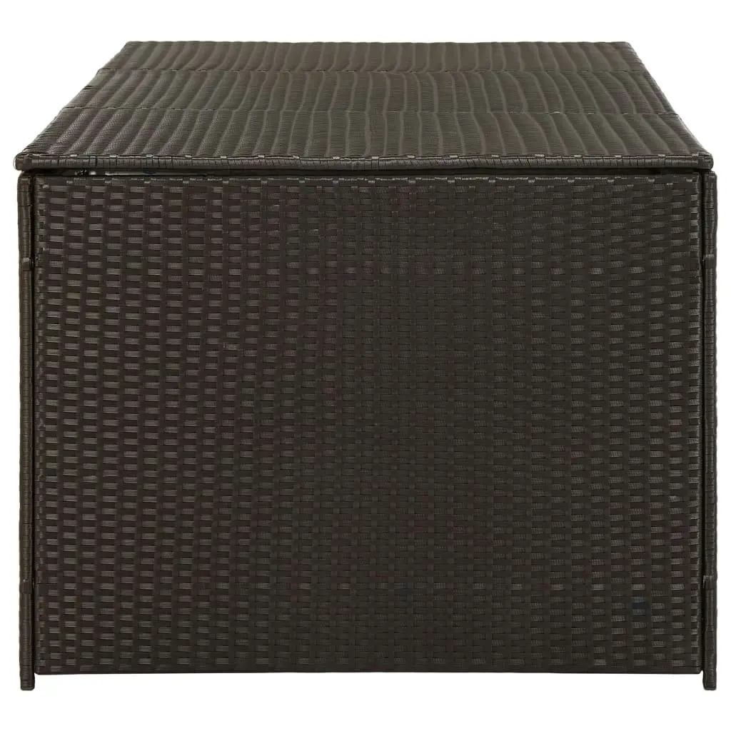 Garden Storage Box Poly Rattan 180x90x70 cm Brown 46478