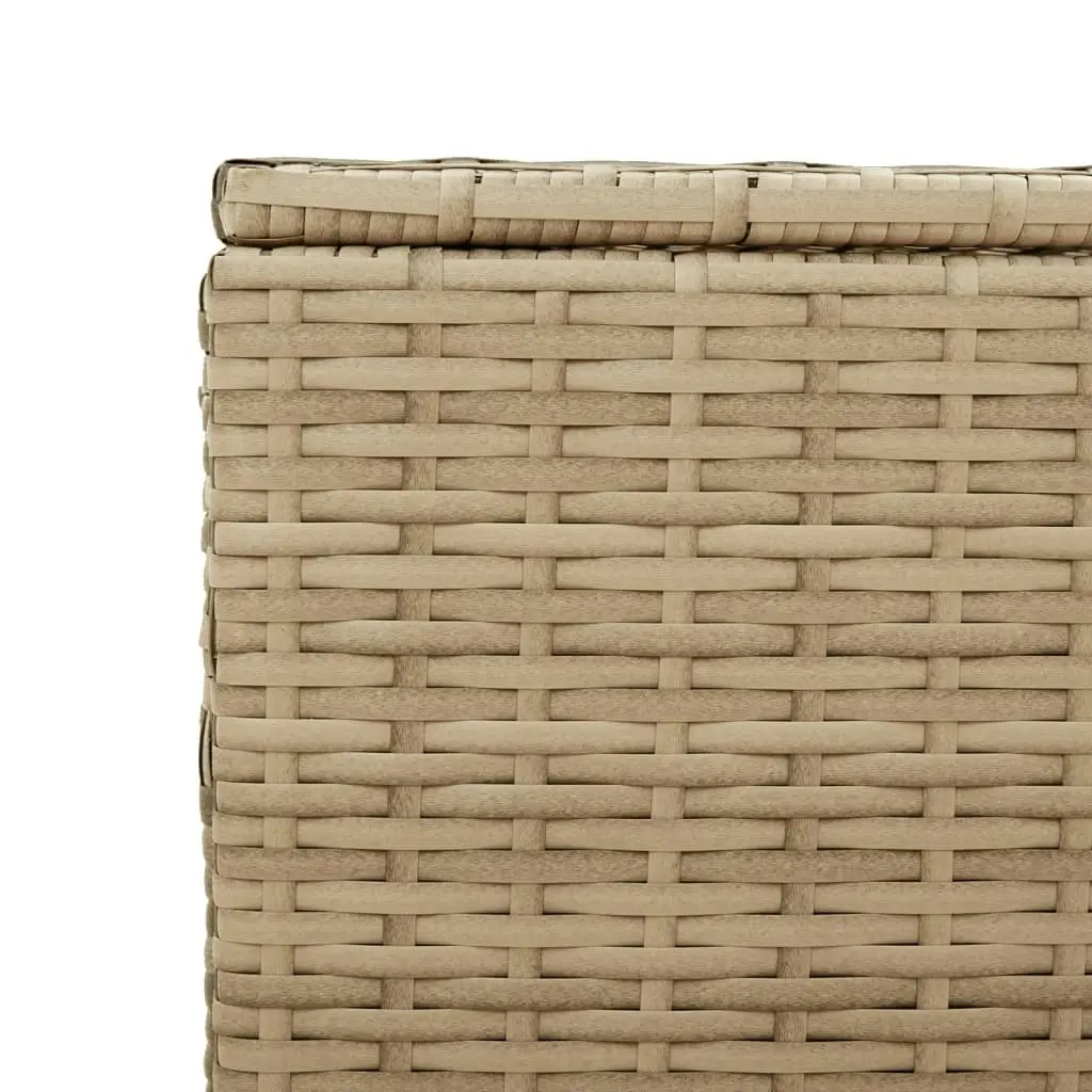 Garden Storage Box Mix Beige 469L Poly Rattan 365331