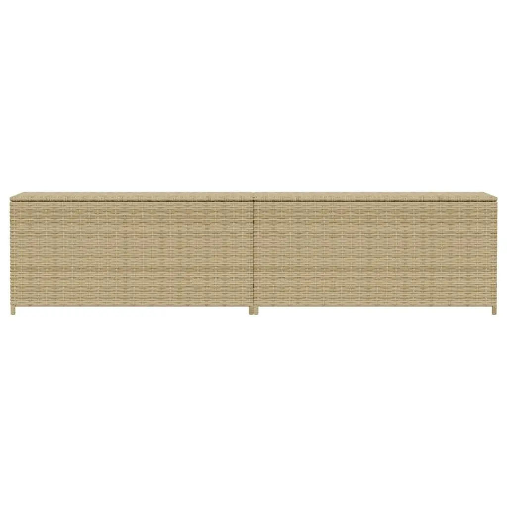 Garden Storage Box Mix Beige 469L Poly Rattan 365331