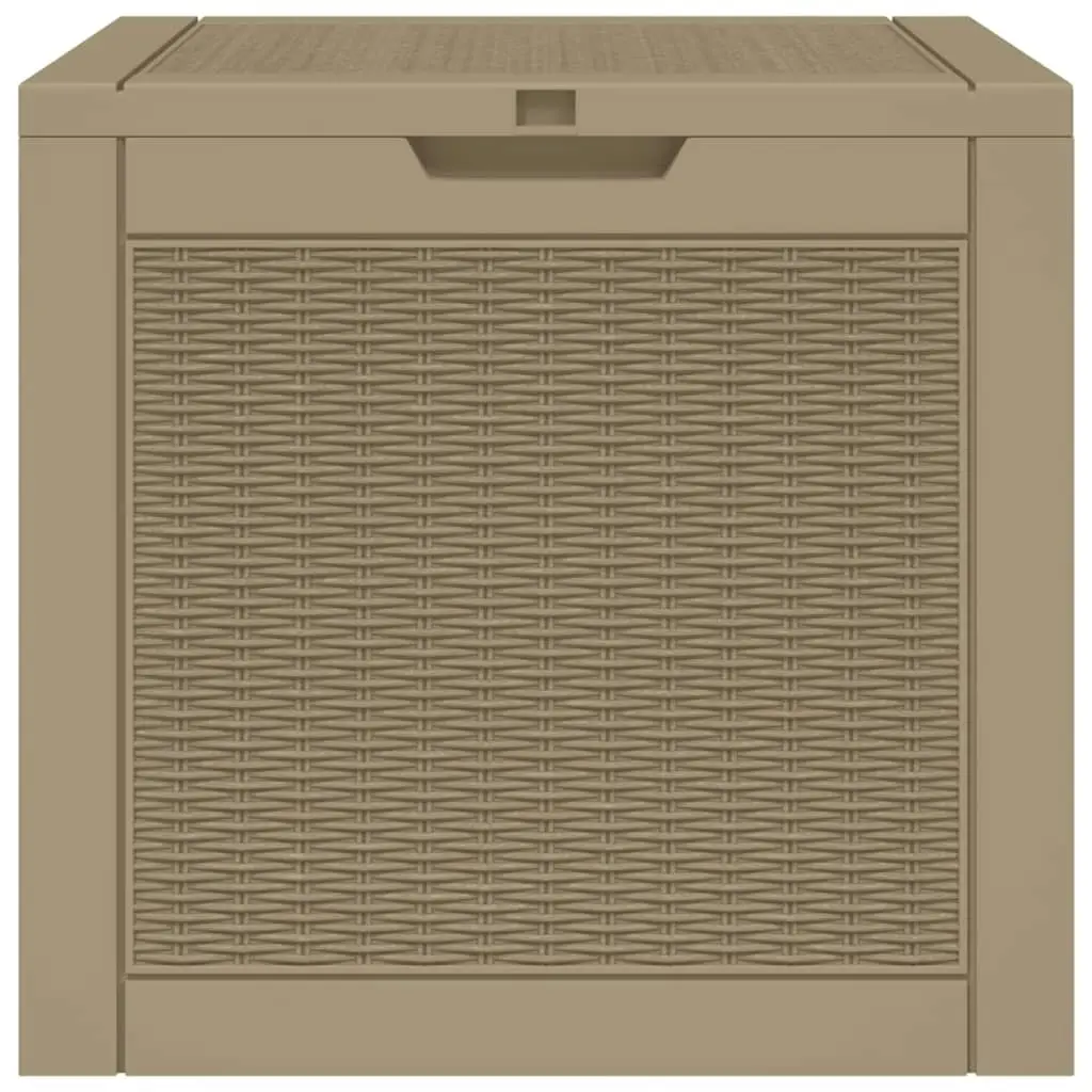 Garden Storage Box Light Brown 55.5x43x53 cm Polypropylene 364179