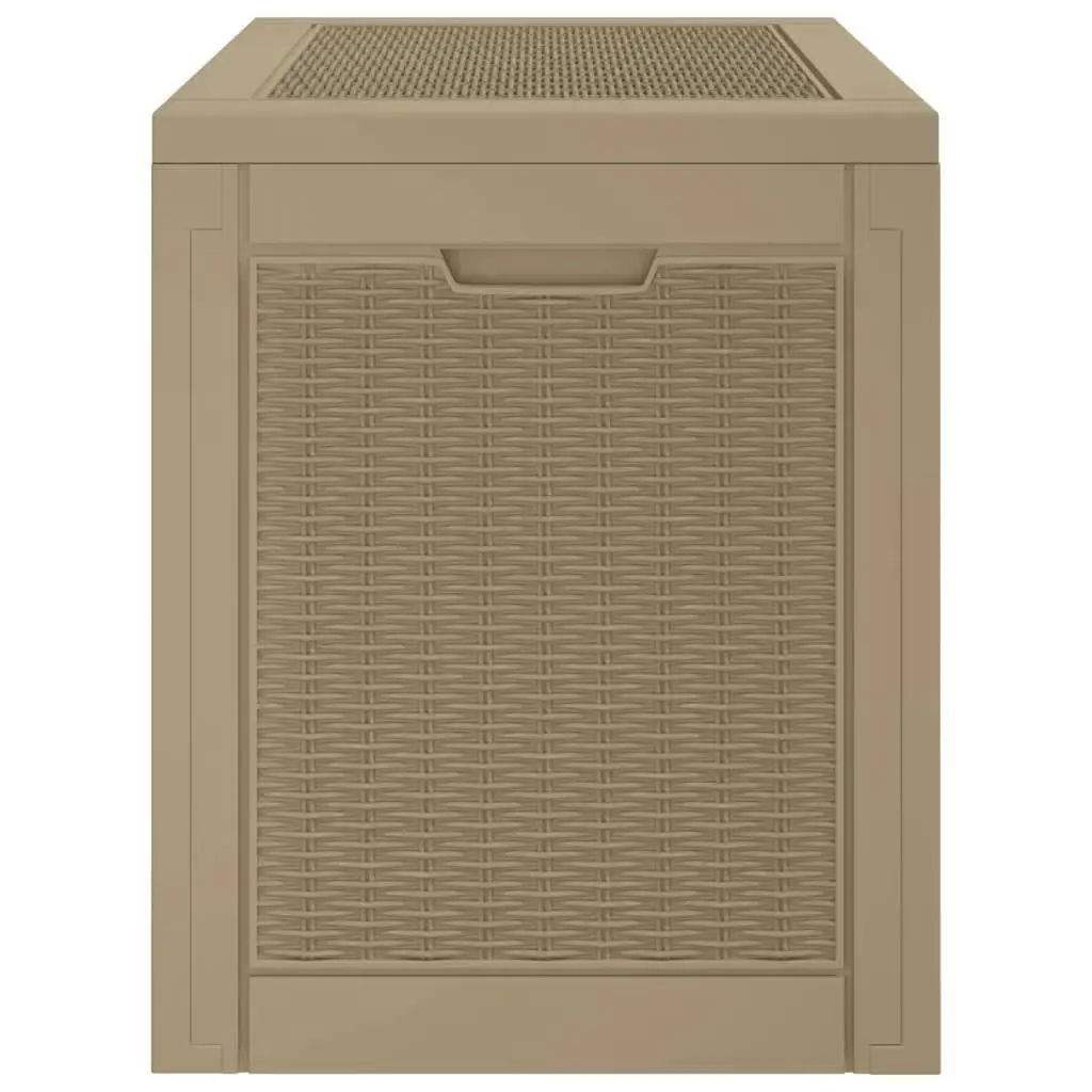 Garden Storage Box Light Brown 55.5x43x53 cm Polypropylene 364179