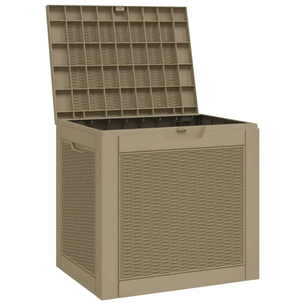 Garden Storage Box Light Brown 55.5x43x53 cm Polypropylene 364179