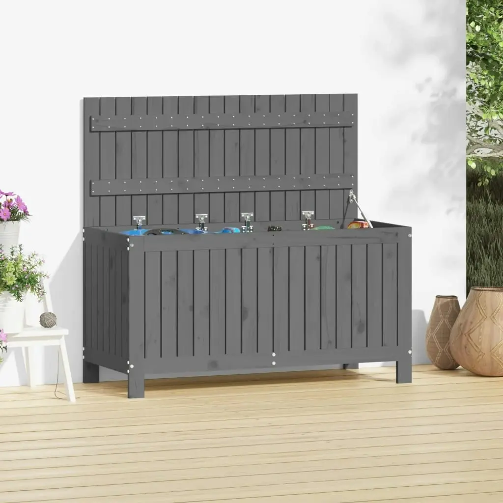 Garden Storage Box Grey 115x49x60 cm Solid Wood Pine 823838